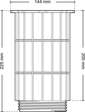 Dimensions max ds200 front