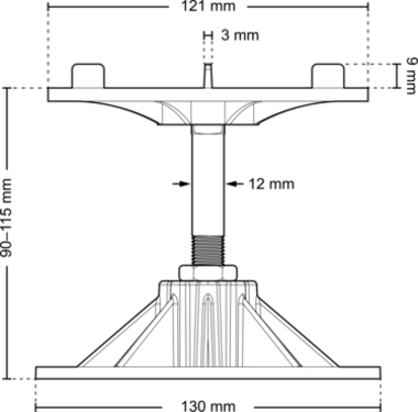 Dimensions alu 090 115 l3 front