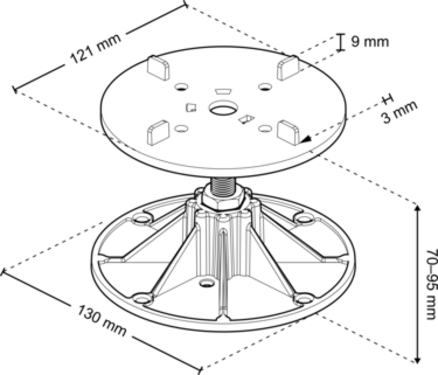 Dimensions alu 070 095 l3 oblique 3