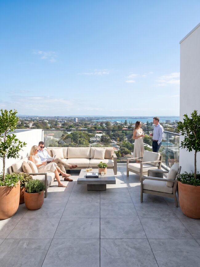 PERSPEKTYWA DEWELOPERSKA: Terrasse Surélevée dans un projet résidentiel de luxe à Wollongong
