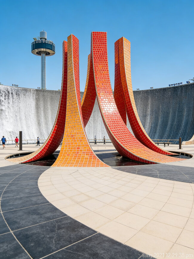 Technologie des plots de terrasse au cœur de l'installation aquatique EXPO 2020 Dubaï