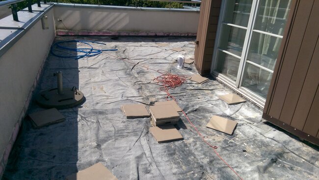 Rénovation d'une terrasse collée en terrasse surélevée