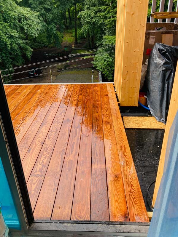 Terrasse en bois sur plots
