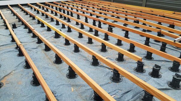 Photo d'une terrasse ventilée protection de l'étanchéité 1
