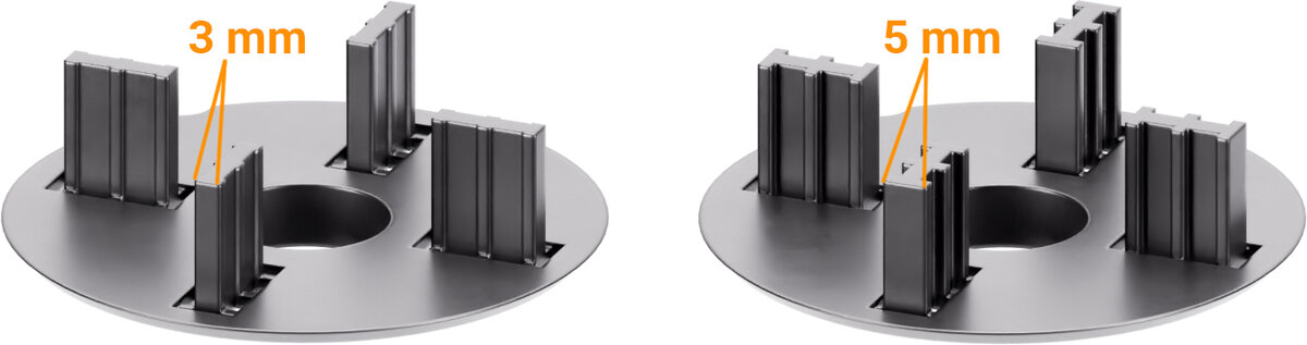 Croisillons d'espacement pour fixer les joints de 3 et 5 mm pour dalles
