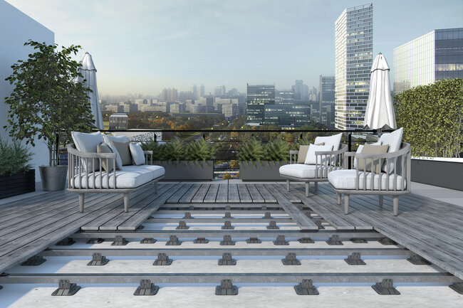 Plots de Terrasse raptor de solver sur visualisation de toit plat avec panorama