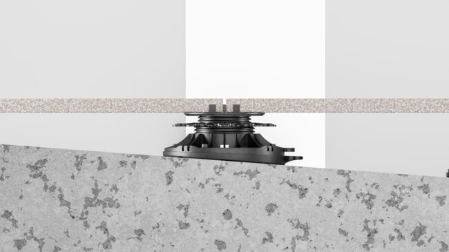 Plot réglable avec accessoires solver coupe de terrasse surélevée